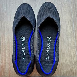 Rothy's The Flat - Black Solid - Size 8